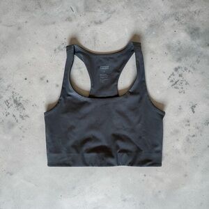 Girlfriend Collective Charcoal Racerback Sports Bra